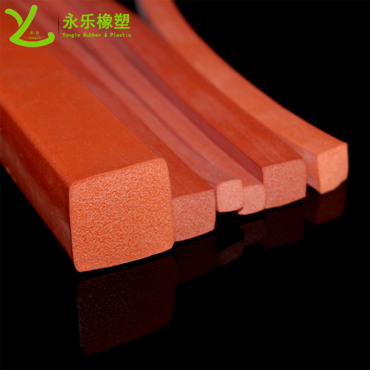 擠出硅膠密封條，耐高溫發(fā)泡硅膠條，阻燃硅膠發(fā)泡條