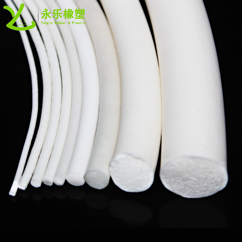 白色發(fā)泡硅膠條，無鹵發(fā)泡硅膠密封條，防水發(fā)泡硅膠密封條