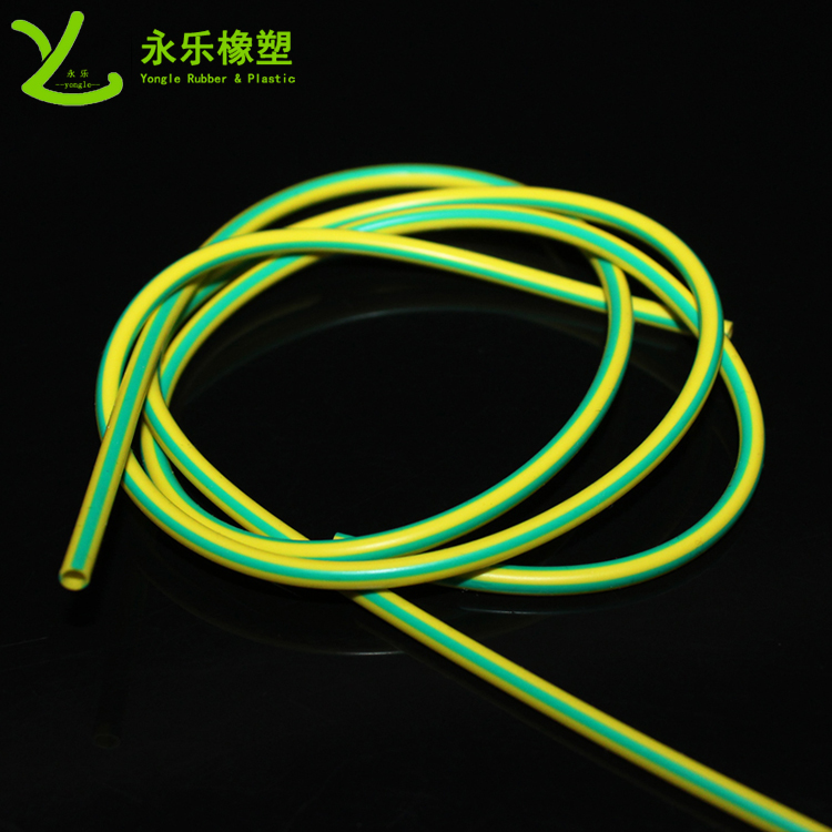 阻燃硅膠管，雙色阻燃硅膠管，黃綠絕緣硅膠管