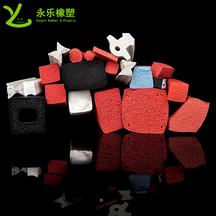 擠出發(fā)泡硅膠條，防水發(fā)泡硅膠條，耐高溫發(fā)泡硅膠條