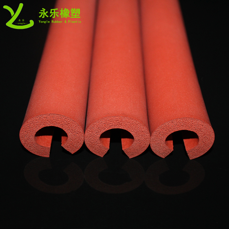開口發(fā)泡硅膠管，耐高溫發(fā)泡硅膠管，保溫發(fā)泡硅膠管，隔熱發(fā)泡硅膠管