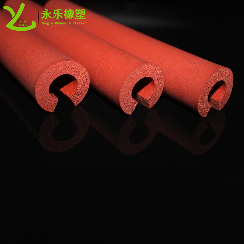 開口發(fā)泡硅膠管，耐高溫發(fā)泡硅膠管，保溫發(fā)泡硅膠管，隔熱發(fā)泡硅膠管