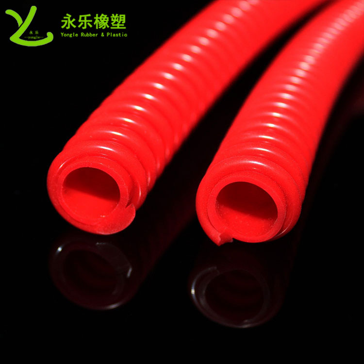 擠出醫(yī)用硅膠波紋管，紅色硅膠波紋管，耐高溫硅膠波紋管