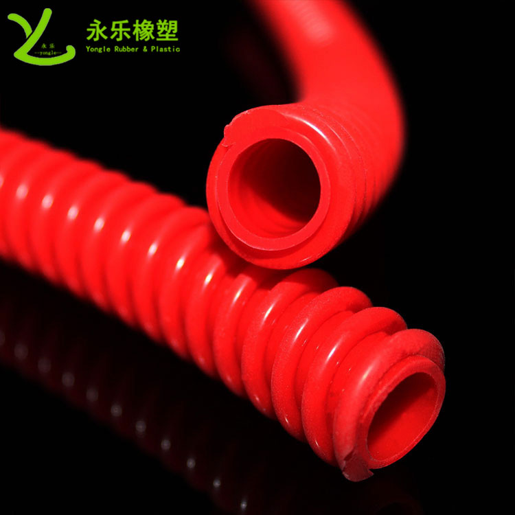 擠出醫(yī)用硅膠波紋管，紅色硅膠波紋管，耐高溫硅膠波紋管