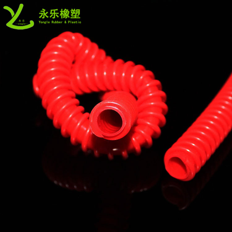 擠出醫(yī)用硅膠波紋管，紅色硅膠波紋管，耐高溫硅膠波紋管