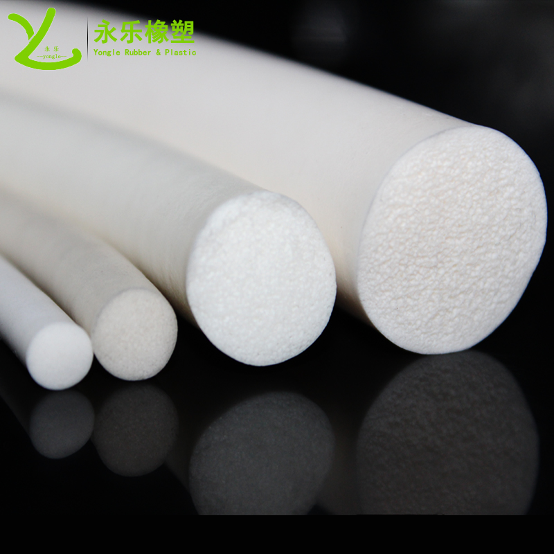 白色發(fā)泡硅膠條，無鹵發(fā)泡硅膠密封條，防水發(fā)泡硅膠密封條
