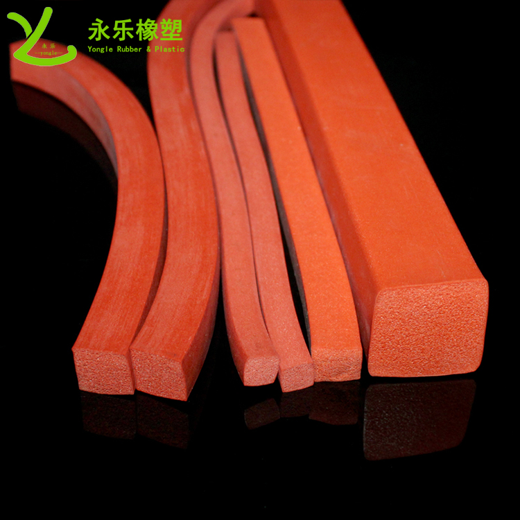 擠出硅膠密封條，耐高溫發(fā)泡硅膠條，阻燃硅膠發(fā)泡條